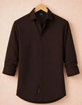 Premium Dark Brown Formal Shirt for Men | Zibilo